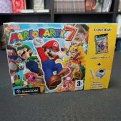 BIG BOX MARIO PARTY 7 CARTE VIP GRATTEE + MICRO COMPLET PAL FRA GAMECUBE