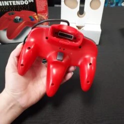 MANETTE NINTENDO 64 ROUGE OFFICIELLE BOITE AVEC CALE -Jeux Sur Console manette nintendo 64 rouge officielle boite avec cale 4